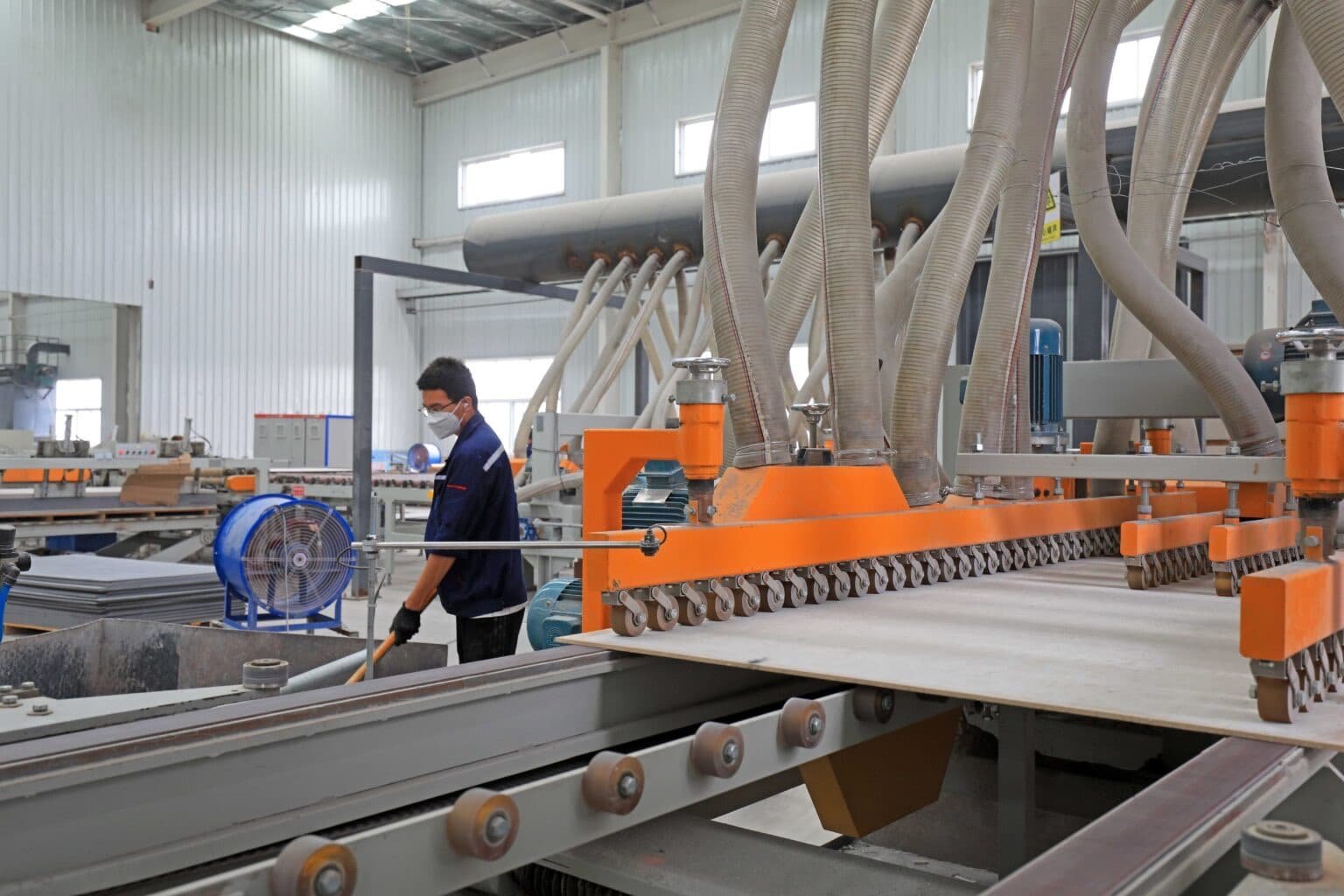 Production of calcium silicate board