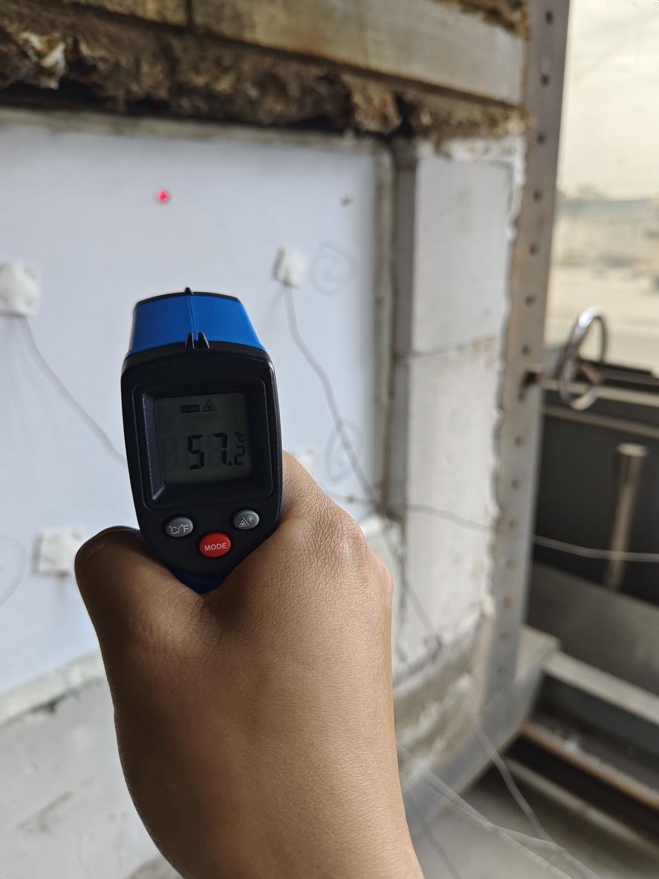 Calcium silicate board testing